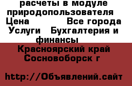 расчеты в модуле природопользователя › Цена ­ 3 000 - Все города Услуги » Бухгалтерия и финансы   . Красноярский край,Сосновоборск г.